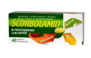 Scorbolamid leczenie objawów przeziębienia i grypy, 40 tabletek
