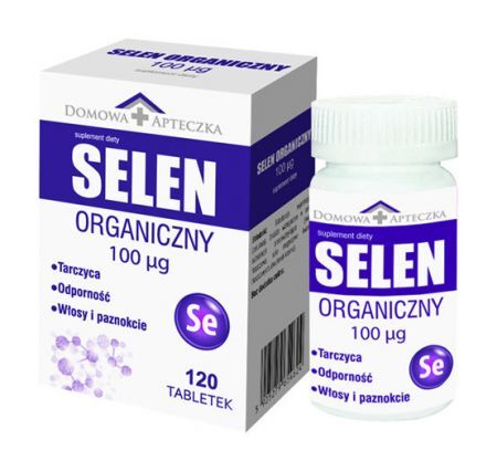 Selen Organiczny 100 ug, 120 tabletek /Domowa Apteczka/