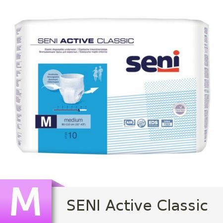 Seni Active Classic Majtki chłonne Medium (M), 10 sztuk