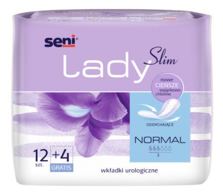 Seni Lady Slim Normal Wkładki urologiczne dla kobiet, 16 sztuk