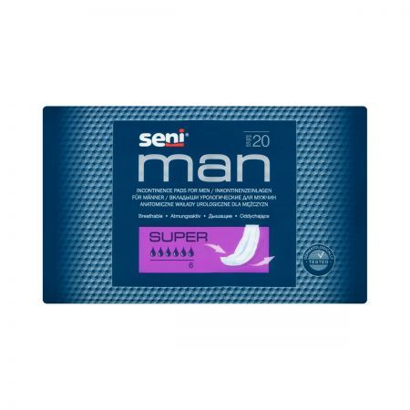 Seni Man Super Wkładki urologiczne dla mężczyzn, 20 sztuk