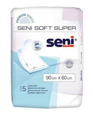 Seni Soft Super 60 cm x 90 cm Podkłady higieniczne, 5 sztuk
