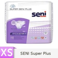 Seni Super Plus Pieluchomajtki dla dorosłych Extra Small (XS), 10 sztuk