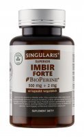 Singularis Imbir Forte BioPerine 50 mg + 2 mg, 60 kapsułek (data ważności: 30.04.2024)