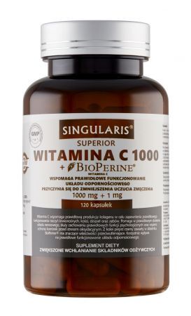 Singularis Superior Witamina C 1000 + BioPerine, 120 kapsułek