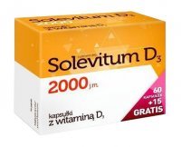 Solevitum D3 2000 j.m., 75 kapsułek (data ważności: 30.09.2023)