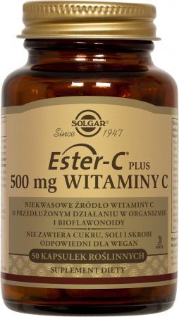 SOLGAR Ester-C Plus 500 mg Witaminy C, 50 kapsułek