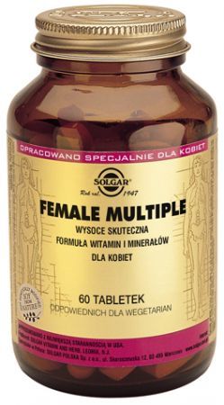 SOLGAR Female Multiple Formuła witamin i minerałów dla kobiet, 60 tabletek