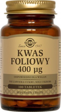 SOLGAR Kwas foliowy 400 µg, 100 tabletek