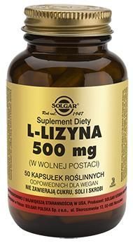 SOLGAR L-Lizyna 500 mg, 50 kapsułek