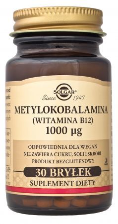 SOLGAR Metylokobalamina (Witamina B12) 1000 µg, 30 sztuk