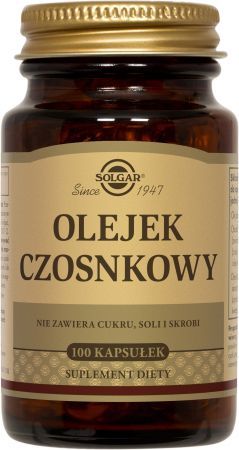 SOLGAR Olejek Czosnkowy, 100 kapsułek
