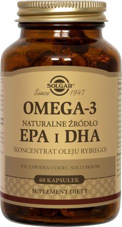 SOLGAR OMEGA-3 Naturalne źródło EPA i DHA, 60 kapsułek