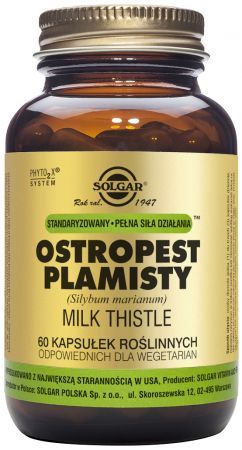SOLGAR Ostropest Plamisty (Milk Thistle), 60 kapsułek