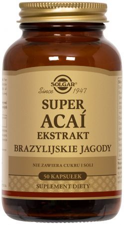 SOLGAR Super Acai Ekstrakt z brazylijskiej jagody, 50 kapsułek