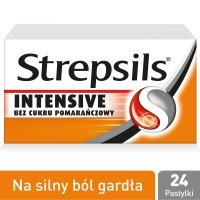 Strepsils Intensive bez cukru pomarańczowy, 24 pastylki