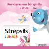 Strepsils Junior lek o smaku truskawkowym na stany zapalne gardła, 24 tabletki