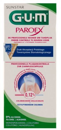SUNSTAR GUM Paroex 0,12% Płyn do płukania jamy ustnej, 300 ml