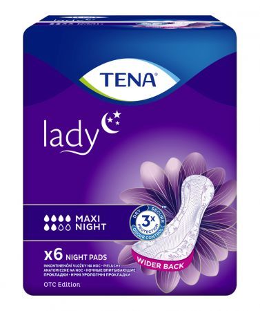 TENA Lady Maxi Night Specjalistyczne podpaski, 6 sztuk