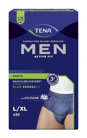TENA Men Pants Plus L bielizna chłonna dla mężczyzn, 30 sztuk