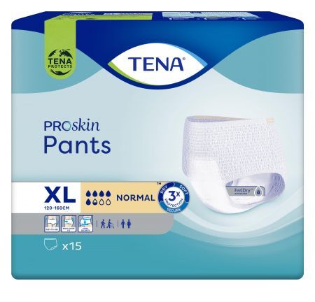 TENA Proskin Pants Normal majtki chłonne XL, 15 sztuk