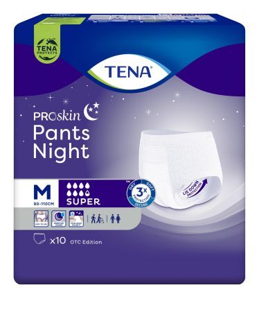 TENA Proskin Pants Super Night majtki chłonne M, 10 sztuk
