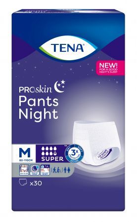 TENA Proskin Pants Super Night majtki chłonne M, 30 sztuk