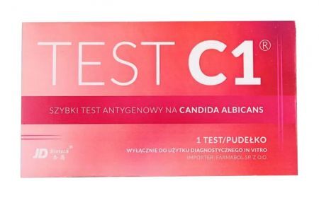 Test C1 Szybki test antygenowy na Candida Albicans, 1 sztuka /Farmabol/ (data ważności: 01.04.2024)