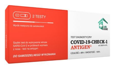 Test na COVID-19 Check-1 Antigen, 2 sztuki