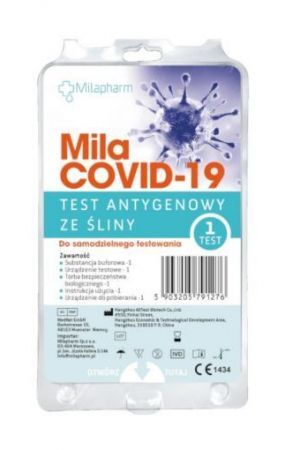 Test na COVID-19 ze śliny, MilaCOVID-19, 1 sztuka (data ważności: 30.01.2024)