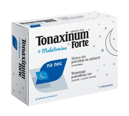 Tonaxinum Forte na noc + Melatonina, 60 tabletek