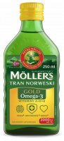 Tran Mollers Gold o aromacie cytrynowym wzmocnienie odporności, 250 ml