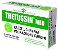 Tretussin Med o smaku czarnej porzeczki, 24 pastylki do ssania/Domowa Apteczka/