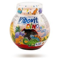 Vibovit Dino żelki o smaku owocowym dla dzieci od 4 lat, 50 sztuk