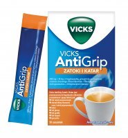 Vicks Antigrip leczenie objawów przeziębienia i grypy, 10 saszetek