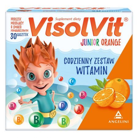 Visolvit Junior o smaku pomarańczowym, 30 saszetek (data ważności: 31.03.2022)