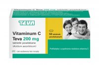 Vitaminum C 200 mg lek uzupełniający niedobór witaminy C, 50 tabletek /TEVA/