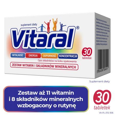 Vitaral, 30 tabletek (data ważności: 31.10.2023)