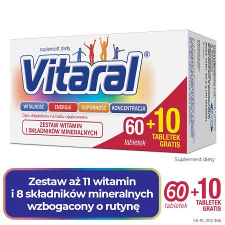 Vitaral, 60 tabletek + 10 tabletek