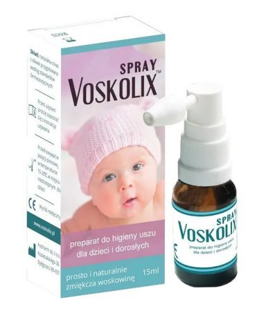 Voskolix Spray do higieny uszu dla dzieci i dorosłych, 15 ml