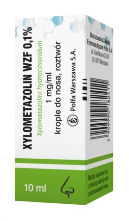 XYLOMETAZOLIN 0,1% krople do nosa, 10 ml
