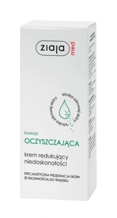 Ziaja Med Kuracja oczyszczająca Krem redukujący niedoskonałości, 50 ml