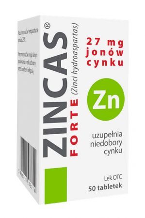 Zincas Forte 27 mg, 50 tabletek