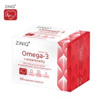 ZINIQ Omega 3 + Witamina D3, 60 kapsułek